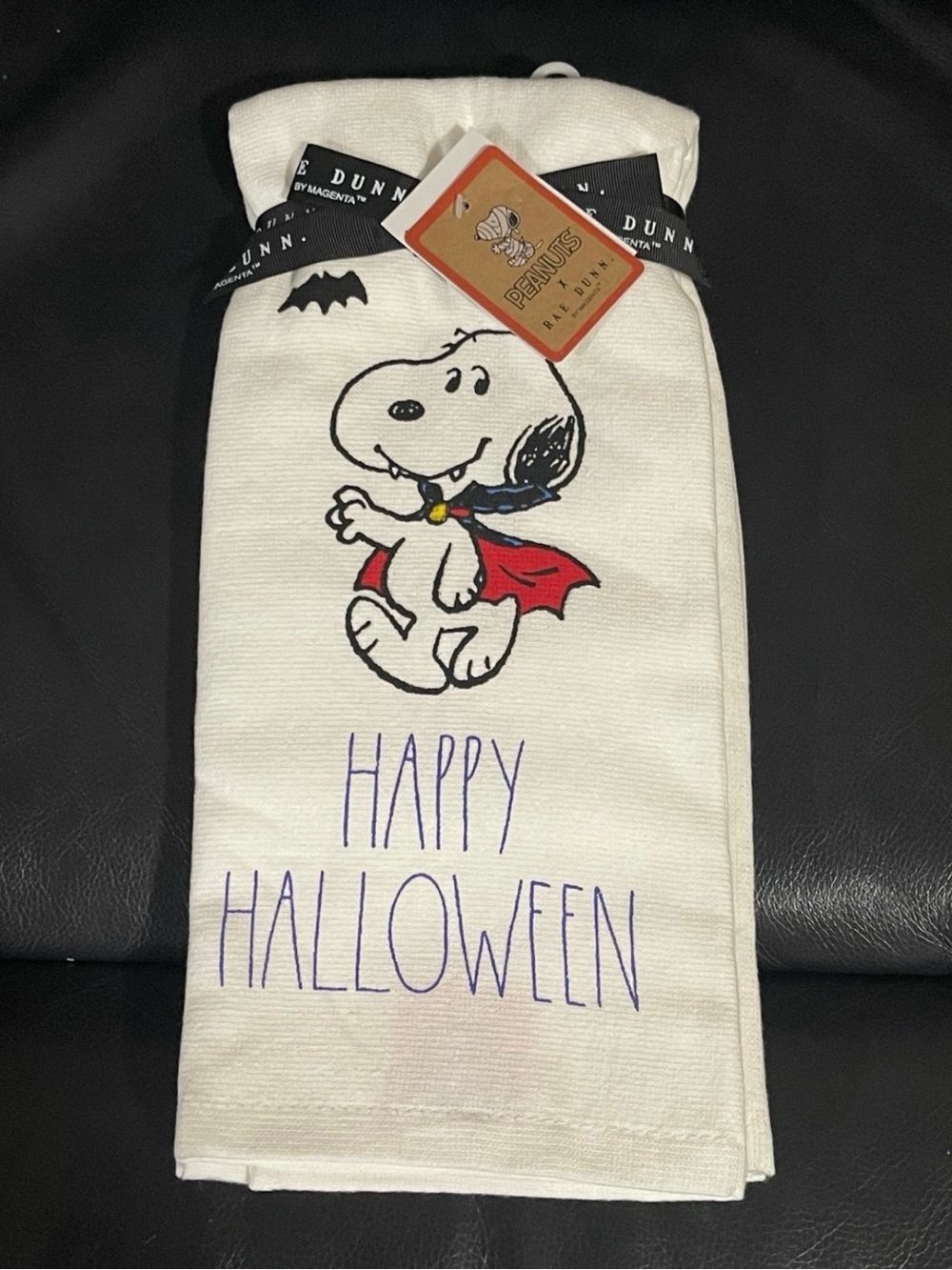 Halloween Rae Dunn Peanuts Halloween Kitchen Towel HAPPY HALLOWEEN